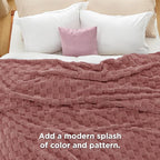 Bedsure GentleSoft Blankets Queen Size for Bed - Super Soft Cozy Blanket for Women Men Girls, Large Fuzzy Fleece Throw for Bedroom Decor, Dusty Pink, 90x90 Inches