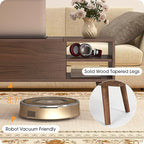 ALINE FURNITURE Walnut Brown Coffee Table Lift Top - Mid Century Modern Coffee Table with Wooden Legs, Hidden Storage Compartment & Open Shelves - 40" Wood Coffee Tables for Living Room & Small Space