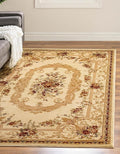 Rugs.com Chateau Collection Rug – 6' x 9' Cream Medium Rug Perfect for Bedrooms, Dining Rooms, Living Rooms