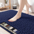 Neater Home Plush Bathroom Rugs 36x24 Thick Chenille Quick Dry Microfiber Absorbent Bath Mat, Soft Bath Rugs, Machine Washable Bathroom Floor Mat for Tub Shower Sink, Home Decor Accessories, Navy
