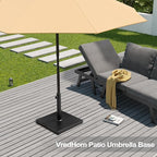 43lb Patio Umbrella Base Stand, Outdoor Square Concrete Stand Heavy Duty Market Umbrella Pole Holder, Black