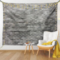 Ambesonne Grey and White Tapestry King Size, Modern Brick Wall Tiles Urban Construction Architecture Building Town Art Picture, Wall Hanging Bedspread Bed Cover Wall Decor, 104" X 88", Grey