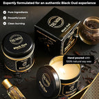 Black Oud Candle Highly Scented Soy Candel Natural Non Toxic Velas Aromáticas Gift for Men 5Oz Decorative Tin Jars with Lids Pack of 3