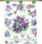 Manual Inspirational Collection 26 X 36-Inch Wall Hanging and Finial Rod, Whisper Wings with Verse by Lena Liu,