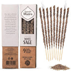 Sagrada Madre 9 pcs Wildly Harvested - White Sage Incense Sticks, 7" Long - Thick Aromatic Incense Sticks (45-55 min Burning Time) to Neutralize Negative Energies & Harmonizing Spaces