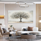 AIXMGSJS Canvas Wall Art Decor Tree of Life Art Modern Black and White Art Prints Canvas Art Wall Decor Artwork for Walls Decorations Pictures for Living Room for Home Office Wall Decor 20"X40"