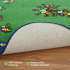 SAFECASTLE Kids Carpet Kritters Alphabet Rug 5'4" x 7'8"– Colorful Oval Educational Area Rug with Letters, Numbers & Insects, Learning Carpet for Toddlers, Preschool, Classroom, Daycare & Playroom