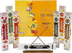 Fruity Incense Sticks Variety Pack - 120 Insence-Sticks (6 Incents x 20 Insense) - Coconut Orange Pineapple Mango Strawberry Apple - Natural Inscents-Sticks Non Toxic Inciensos + Stick Incense Holder