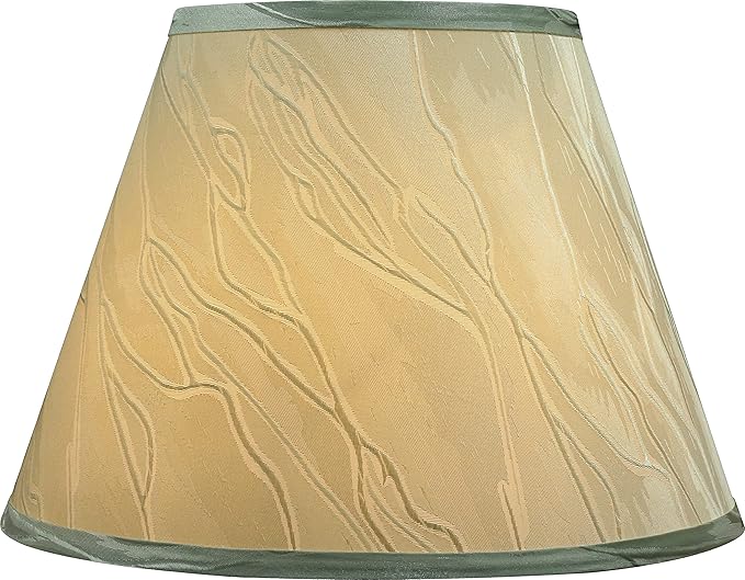 Aspen Creative 32691A Transitional Empire Shape Spider Construction Lamp Shade, Light Green, 7" Top x 13" Bottom x 9-1/2" Slant Height
