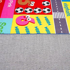 HOMORE Kids Educational Rug, Kids Collection Area Rug for Learning Alphabet, Numbers, Colors, Season and Animal Words, Playmat for Classroom Playroom, 4x6 Feet