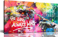 Colorful Canvas Living Room Wall Decor - Hand of God Graffiti Wall Art - Banksy Prints Posters Decor Size 20" x 40"