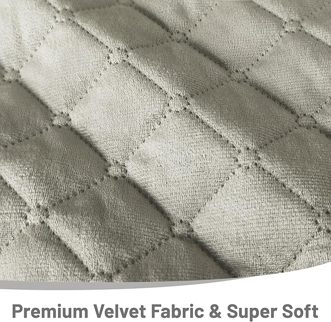 Recliner Sofa Covers 100% Waterproof Recliner Cover Washable Velvet L Shape Recliner Couch Covers for Sofa Pets Anti Slip Recliner Slipcovers with Pockets (5 Seat Sofa, Light Gray)