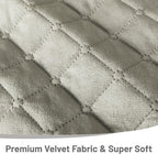 Recliner Sofa Covers 100% Waterproof Recliner Cover Washable Velvet L Shape Recliner Couch Covers for Sofa Pets Anti Slip Recliner Slipcovers with Pockets (5 Seat Sofa, Light Gray)