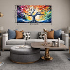 Large Canvas Wall Art Colorful Tree Picture Modern Living Room Bedroom Home Office Wall Decor Framed Canvas Prints Ready to Hang Size 24x48