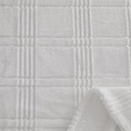 Oversized King Fleece Blanket 120x120 Inches, Seamless Soft Cozy 3D Jacquard Flannel Blanket 10'x10' Extra Large for Bed, Sofa, Couch, Travel & Camping, California King Throw, Ivory White