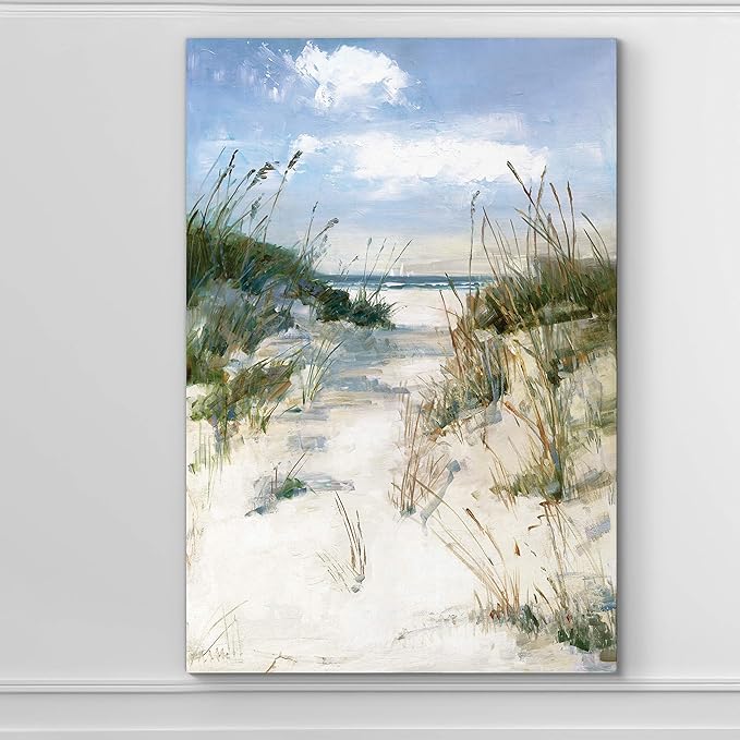 Renditions Gallery Nature Canvas Wall Art Modern Paintings Decorations Sunny Tropical Ocean Romantic Abstract Wall Hanging Artwork Prints for Bedroom Living Room Kitchen - 12"x18" LT06