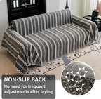 HAOMAIJIA Non Slip Couch Cover Sofa Covers for 3 Cushion Couch Washable sectional Couch Covers for Dogs pet Furniture Protector Couch Cover Blanket for Living Room (TM-Grey, 71"x134")
