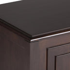 SIMPLIHOME Connaught Storage Bench - 51 inch Wide Solid Wood Trunk Bench in Dark Chestnut Brown, Traditional Bench for Entryway with Lift-Up Lid and 3 Hidden Compartments