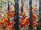 Art Forest Landscape Oil Painting Modern Abstract Art Wall Decoration 24x48 inches