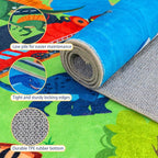 Kids Rugs for Playroom - Soft & Non-Slip 5x7 Feet Dinosaur Play Mat,Childrens Dinosaurs Carpet Washable Rug for Classroom Nursery Bedroom Boys
