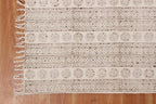 Area Rug 4x6 Kilim Rug Brown & Beige Cotton Dhurrie Geometric Design 0.19 inches Stone Easy Washable Rug Hand Wash Cotton Carpet Flatweave Rug Indoor Outdoor Rugs for Kitchen, Bedside, Enterway