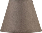 Aspen Creative 56029, Empire Uno Lamp Shade in Wenge Brown Burlap Textured Fabric, 5" Top x 9" Bottom x 7" Slant Height, Slip UNO 33mm
