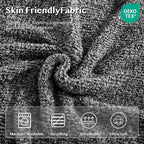 WRENSONGE Throw Blanket Cationic Dyeing Black Soft Cozy Fluffy Warm Hand Made Throw Blankets for Couch, Sofa, Chair, Bed, Camping, Picnic, Travel Lightweight Bed Blanket - 50"x60"