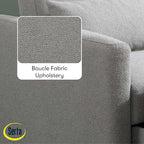 Serta® Corwin 36" Convertible Accent Chair, Dreamcoil® Comfort, FingerGuard® Pinch Point Protection, Polyester Boucle Fabric, Gray