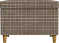 Spatial Order Home Decor | Dinah Collection Modern Storage Ottoman | Ottoman with Storage for Living Room & Bedroom(Brown Windowpane Fabric)