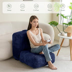 8" Washable Floor Pillow Cushion for Adults, Meditation Cushion Pillow, Large Square Floor Sitting, Removable Tufted Corduroy Cover, for Tatami Living Room or Yoga, 22x22 Inch, Machine Washable