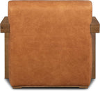 Poly & BARK Giza Lounge Chair in Full-Grain Pure-Aniline Italian Tanned Leather in Cognac Tan Leather