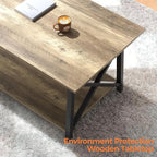 GreenForest Coffee Table with Storage, 43 inch Large Modern Coffee Tables for Living Room, X-Frame Design Farmhouse Coffee Table Space Saving Living Room Tables, Easy Assembly, Grey Wash