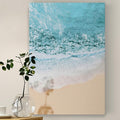 Renditions Gallery Canvas Nature Wall Art Home Paintings & Prints Blue Sandy Beach Ocean Modern Romantic Wall Hanging Artwork Decorations for Bedroom Living Room Office Kitchen - 12"x18" LT06