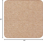 House, Home and More Skid-Resistant Carpet Indoor Area Rug Floor Mat - Praline Brown - 5 Ft X 5 Ft - Non Slip Rubber Backing, Stain Resistant, Dog Friendly, Living Room Bedroom Kitchen Entryway