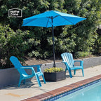 Home Zone Living 119lbs 21" Square Heavy Duty Planter Umbrella Base w/Rolling Wheels & Water Weight Bag for Patio Pool Backyard, Convertible as Table or Planting Box, Supports Up to 11 Ft Umbrella