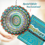 Mandala Rich Love Wind Spinner - 3D Kinetic Wind Spinners | 12″ Laser Cut Stainless Steel Hanging Sculpture & Catcher for Outdoor Garden Yard Decor | Mandala Gifts for Mom, Dad, Women, Men