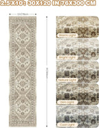 Kitchen Runner Rug Non Slip Washable 2.5x10, Soft Ultra-Thin Entryway Rug Runners for Hallways, Carpet Runner for Living Room,Kitchen, Laundry, Bathroom(Brown,2.5'x10')