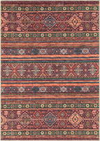 Keen Home Design 5x7 Rug - Machine Washable Area Rug with Non-Slip Backing, Ideal for Living Room, Dining Room, Bedroom - Vintage, Easy Clean, Durable, Low Pile Rug - (5' x 7')