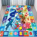 Baby Play Mat for Floor, ABC Kids Play Mat, Sea Animals Kids Rugs for Girls and Boys Playroom, Foldable Rug for Baby Toddler Infants Crawling Playing (Blue, 78.7X59 INCH)