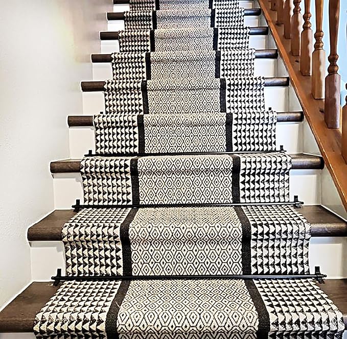 Kilim Runner 2.6x10 Cotton Runner Rug Gray & Beige Flatweave Runner 0.19 inches Stone Easy Washable Hand Wash Cotton Carpet Indoor Outdoor Runner Rugs for Hallway, Staircases, Corridor Runner