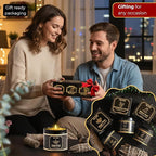 Candle Gift Set of 3 Black Oud|Sage Pine|Eucalyptus Lime Strong Scented Soy Candels Clean Non Toxic Velas Aromáticas Favors for Women Coworkers Friends Guests Also for Fall Diwali Christmas Holidays