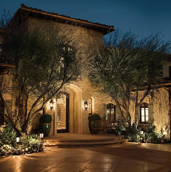 John Timberland Marseille Rustic Industrial Outdoor Wall Light Fixture Veranda Bronze Scroll 21 1/2" Champagne Hammered Glass for Exterior House Porch Patio Outside Deck Garage Front Door Home