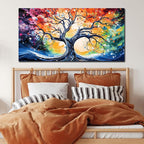 Large Canvas Wall Art Colorful Tree Picture Modern Living Room Bedroom Home Office Wall Decor Framed Canvas Prints Ready to Hang Size 30x60