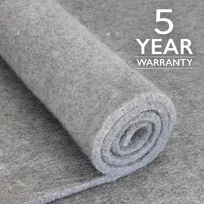 RUGPADUSA - Eco-Plush - 11'x15' - 1/4" Thick - 100% Felt - Premium Cushioned Rug Pad - Available in 3 Thicknesses, Many Custom Sizes