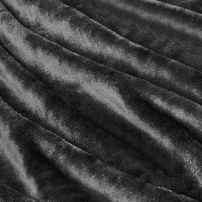 Amazon Basics Soft Fleece Throw Blanket, Lightweight Cozy Blanket for Couch & Sofa, 50 x 60 Inches, Black