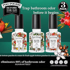 Poo-Pourri Before-You-Go Toilet Spray, Spring 2 Oz Variety Pack– Apple Bottom, Peaches & Cream, and Fir Flush