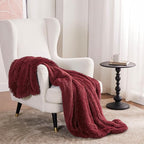 Bedsure GentleSoft Fluffy Burgundy Red Throw Blanket, Maroon Red Decor Gifts for Women, Soft Cozy Fuzzy Sherpa Fleece Plush Thick Warm Faux Fur Throws for Couch, Bed, Christmas Blanket for Mom, 50x60
