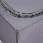 TYEERS Under Bed Storage Containers, Durable Fabric, Washable, Collapsible, Under Bed Storage Bins for Clothes, Blankets, Sheets, Shoes, 27.5x16.5x7 Inches, 4-Pack, Dark Grey