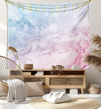 Ambesonne Marble Print Tapestry, Pastel Toned Cloudy Crack Lines Stained Antique Shabby Design, Wall Hanging for Bedroom Living Room Dorm Decor, 40" X 60", Pink