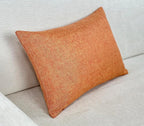 Aiking Home Woven Fine Faux Linen Throw Pillow Cover, Size 12"x18", Orange